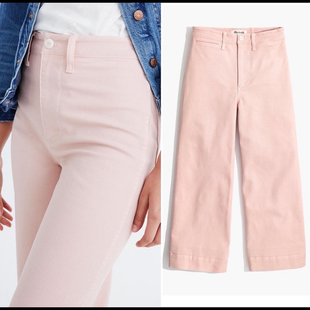Madewell Pink Oyster Emmet Pants